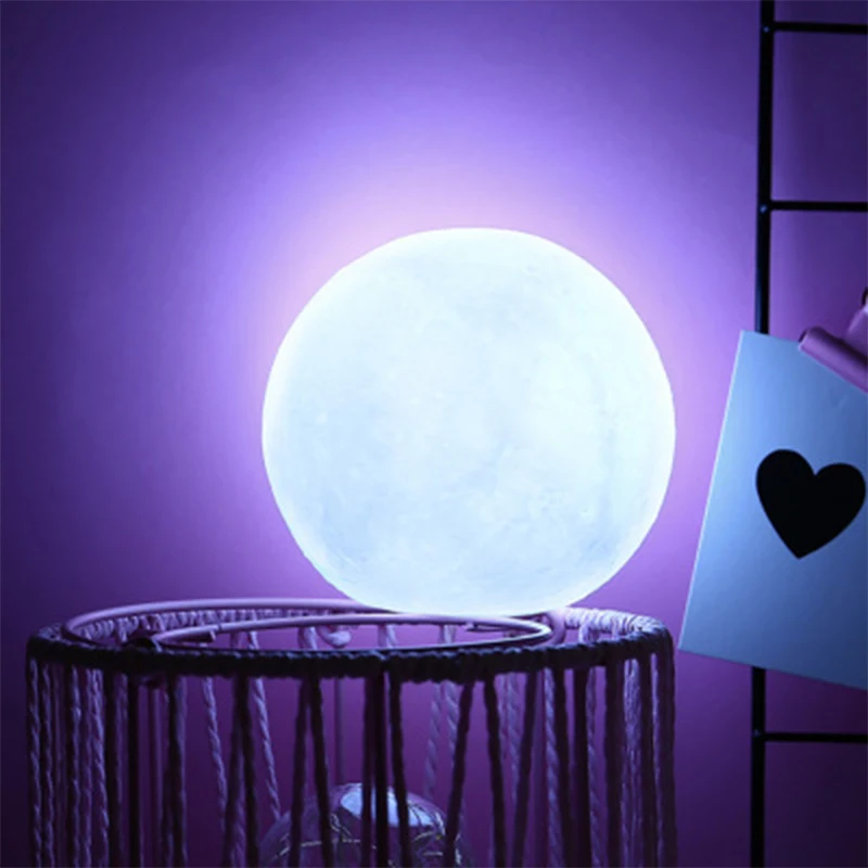 Kūrybos Apdailos Mėnulis Naktį Šviesos Žėrintis Kamuolys Šviesos su įmontuota Baterija, Miegamojo Lovos Dekoratyvinis Naktį Lempos Šviesos Lentelė