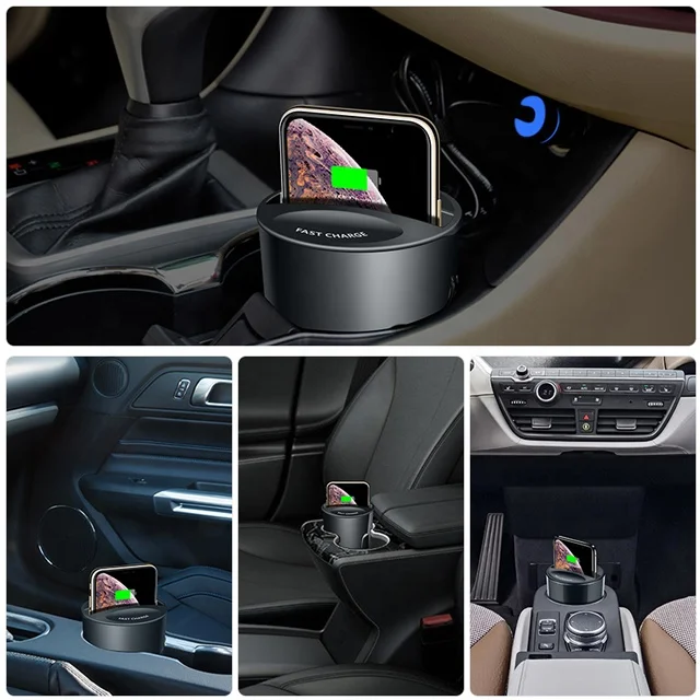 Universalus Automobilinis įkroviklis Su 10W USB Išėjimas Mobiliojo Telefono Laikiklis Qi Greitas Automobilių Taurė Belaidžio Įkrovikliai