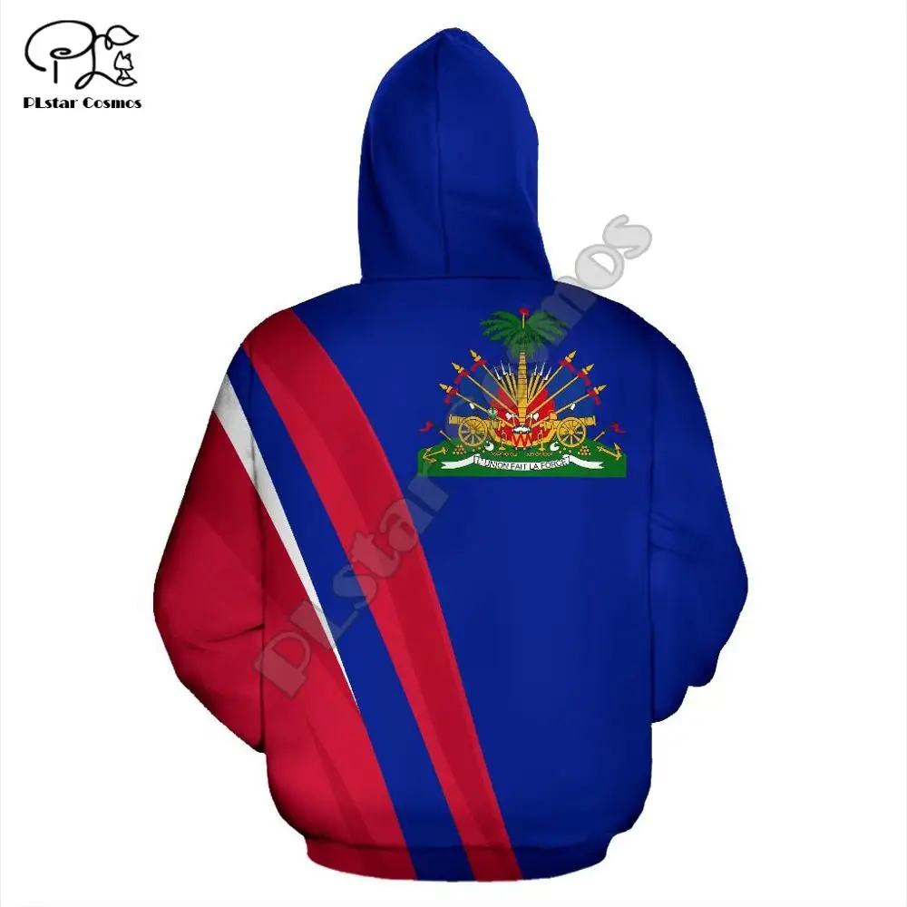 Vyrų, Moterų, Haitis Karibų Jūros spausdinti 3D Hoodies Juokinga šalies vėliava, Palaidinukė Mados Gobtuvu ilgomis Rankovėmis unisex harajuku Megztinis