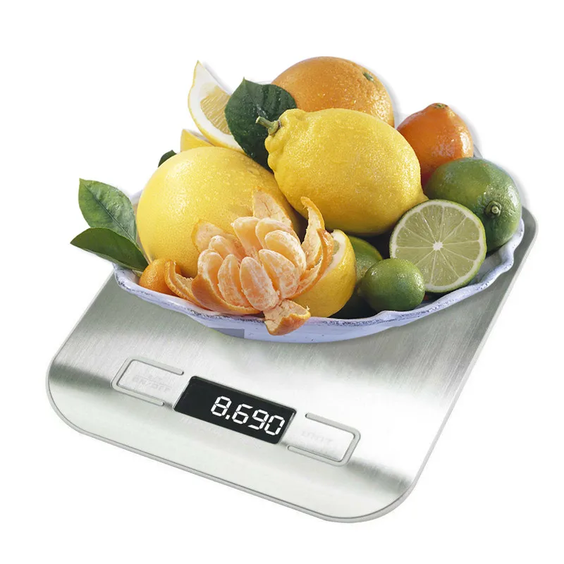 VOGVIGO 5kg / 1g black pilkos spalvos skaitmeninis virtuvė masto elektroninis skystųjų kristalų ekranas balanso masto maisto svoris