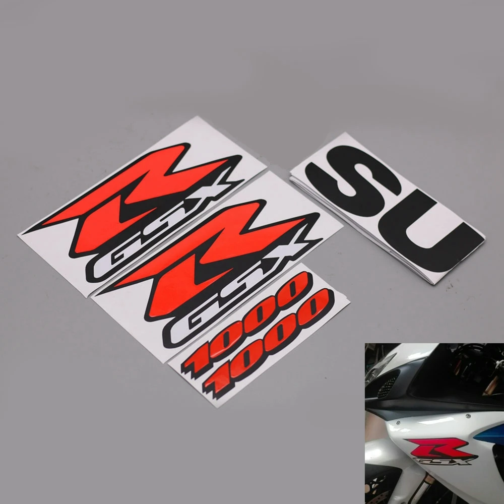 Motocycle Raudona GSX-R 3D Lauktuvės Rinkinys Kėbulo Lipdukai Suzuki GSXR1000 GSXR 1000 Motociklų Lipdukai Priedų