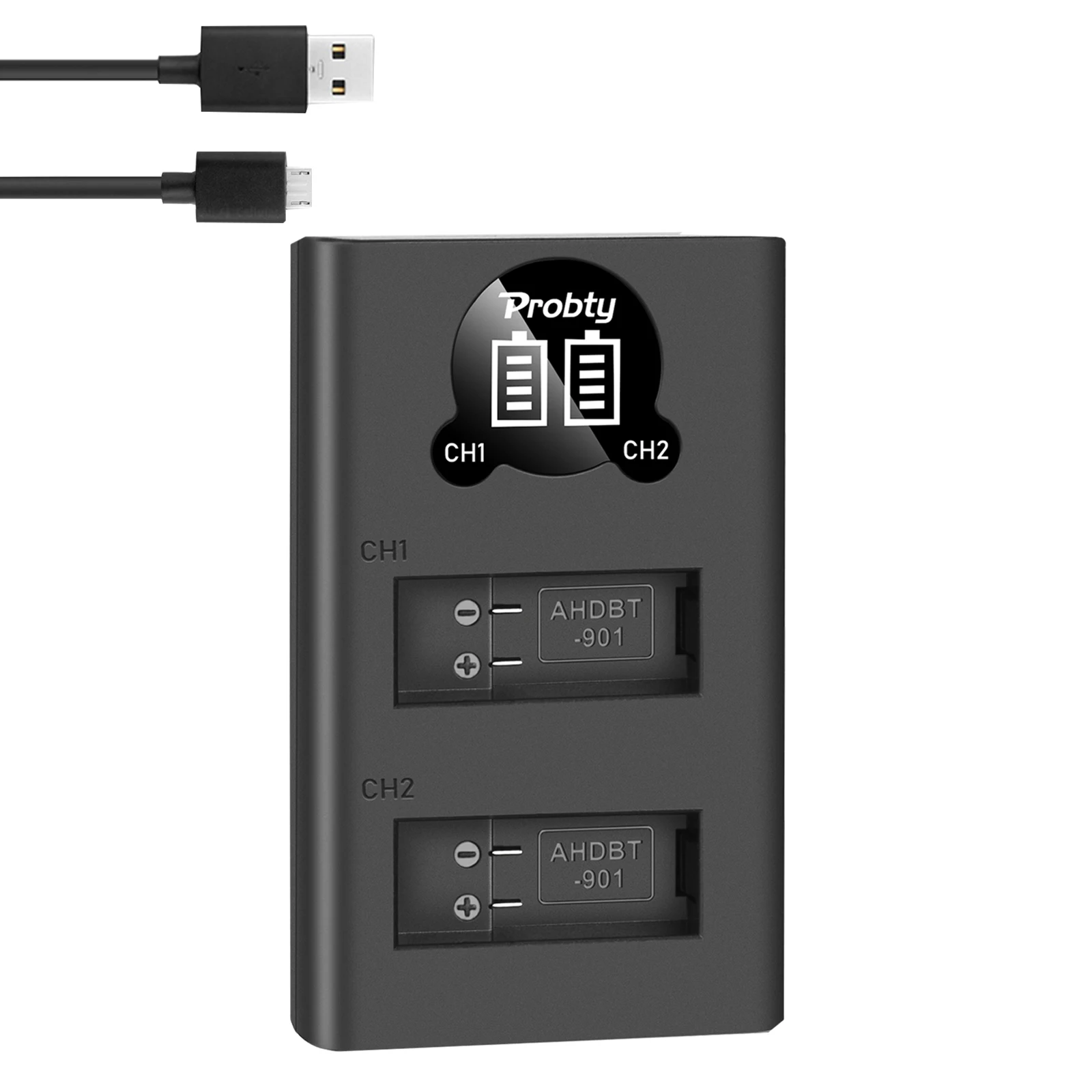 Tinka GoPro Hero 9 black baterija + LED įkrovimo box Tipo C 3 kanalų įkroviklis Tinka Eiti Pro 9 naujos apmokestinimo accessori