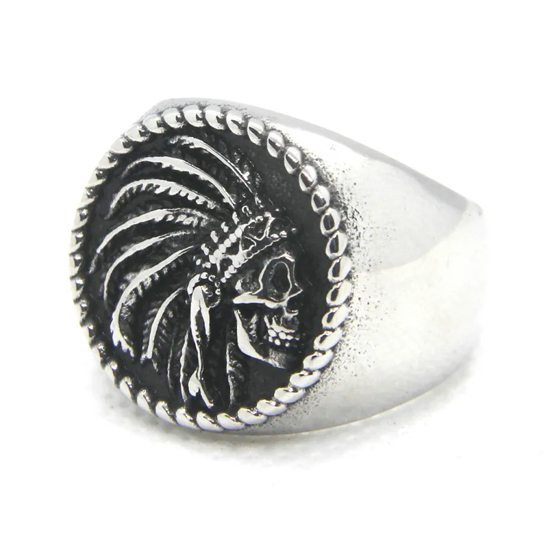 Paramos Dropship Naujo Dizaino Indijos Stiliaus Žiedas 316L Nerūdijančio Plieno Papuošalai, Vyrų, Berniukų Dviratininkas Žiedas