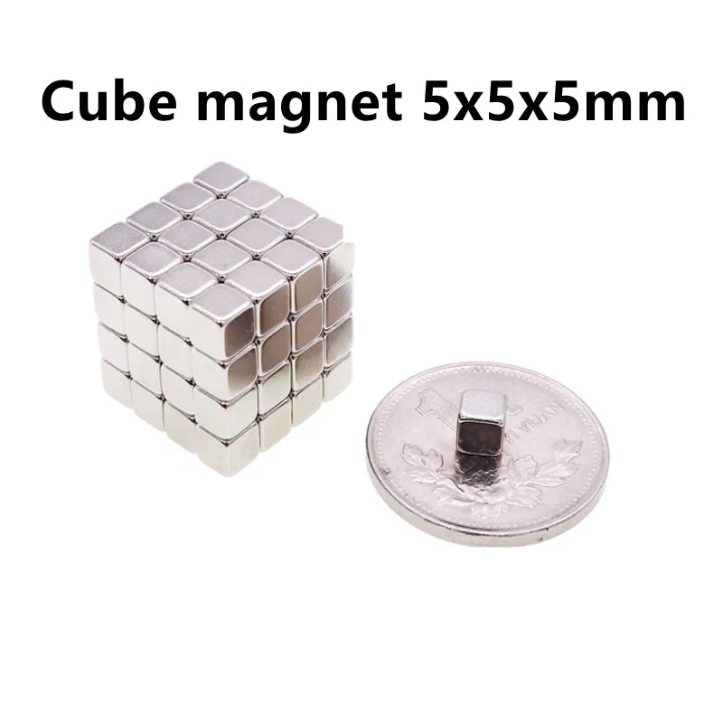 50/100/216/512Cube magnetas, kurių dydis 5x5x5mm ir 10x10x10mm