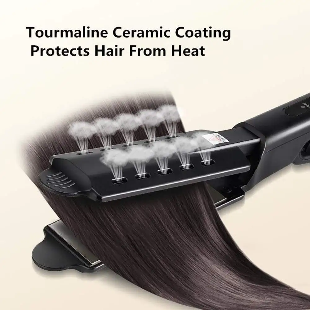 Garo ištiesinimo priemonės, Plaukų Geležies Keraminės Turmalino Joninių lakštinio Plieno Garų Plaukų tiesinimo priemonė Keturių pavarų temperatūros reguliavimas