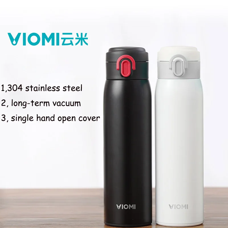 Originalus Youpin VIOMI Termosas Puodeliai Nerūdijančio Plieno Vakuuminis 24 Valandas Kolbą Vandens Smart Buteliui Termosas Vieną Ranką ANT D5