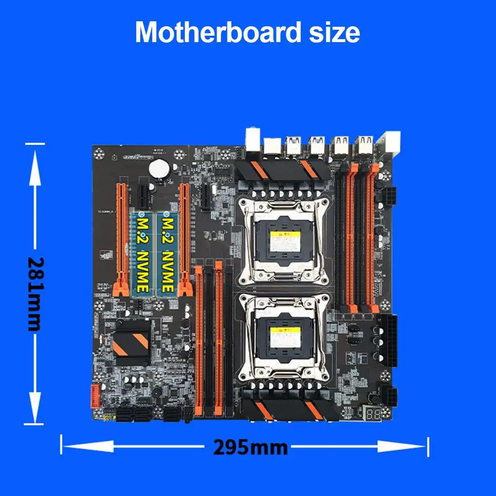 X99 Dual CPU Plokštė Stabilus, Greitas Kompiuterių plokštės Namų Biuro plokštė CPU su M. 2 lizdas dual Priedai