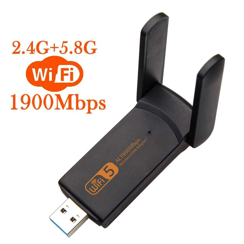 Wifi Adapteris Belaidis USB Nemokama Vairuotojo 1200Mbps 600Mbps Lan USB Ethernet 2.4 G 5G Dual Band 