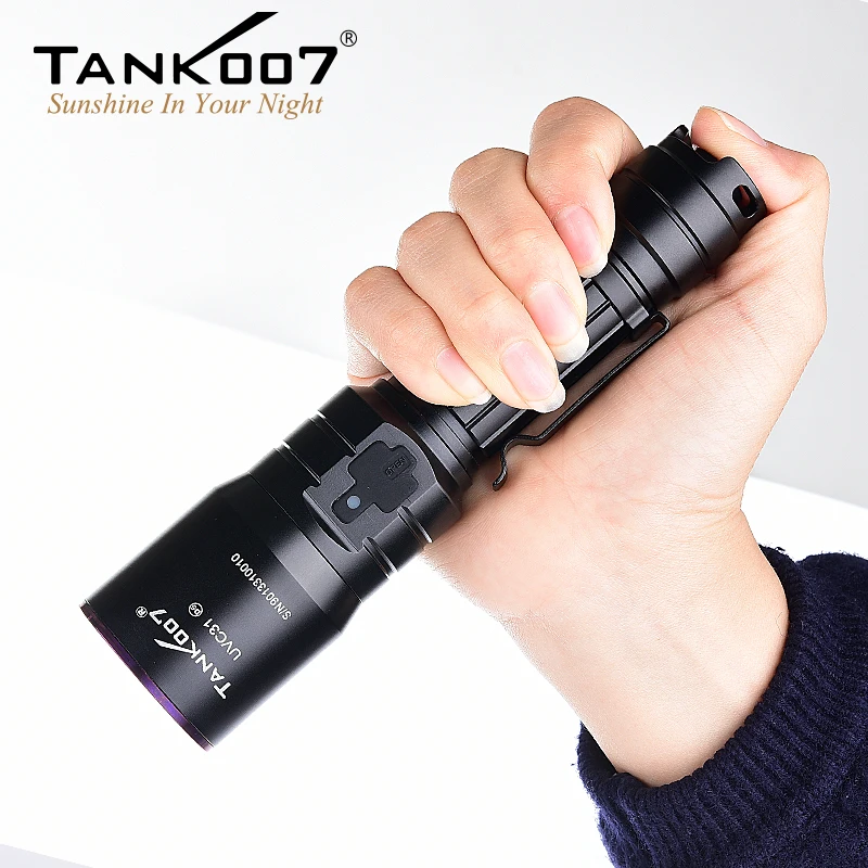 Tank007 UV-C31 UV Žibintuvėlis Naudoja Originalias Nichia UV LED Iš Japonijos, Gryno Ultravioletinės Šviesos 18650 Baterija mokslinių Tyrimų