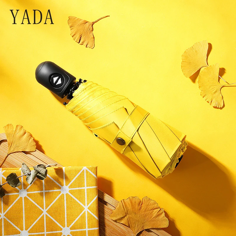 YADA 2019 Mini Automatinis Skėtis nuo Lietaus Moterų uv Pakabukai Mielas Šviesos Skėtis Moterų Vėjo Kišenėje Lankstymo Skėčiai YS646