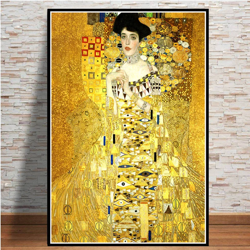 Gustav Klimt Aukso Ašaros Ir Pabučiuoti Drobės Tapybos Plakatai Ir Spausdina Sienos Paveiksl Derliaus Plakatas Dekoratyvinis Namų Dekoro