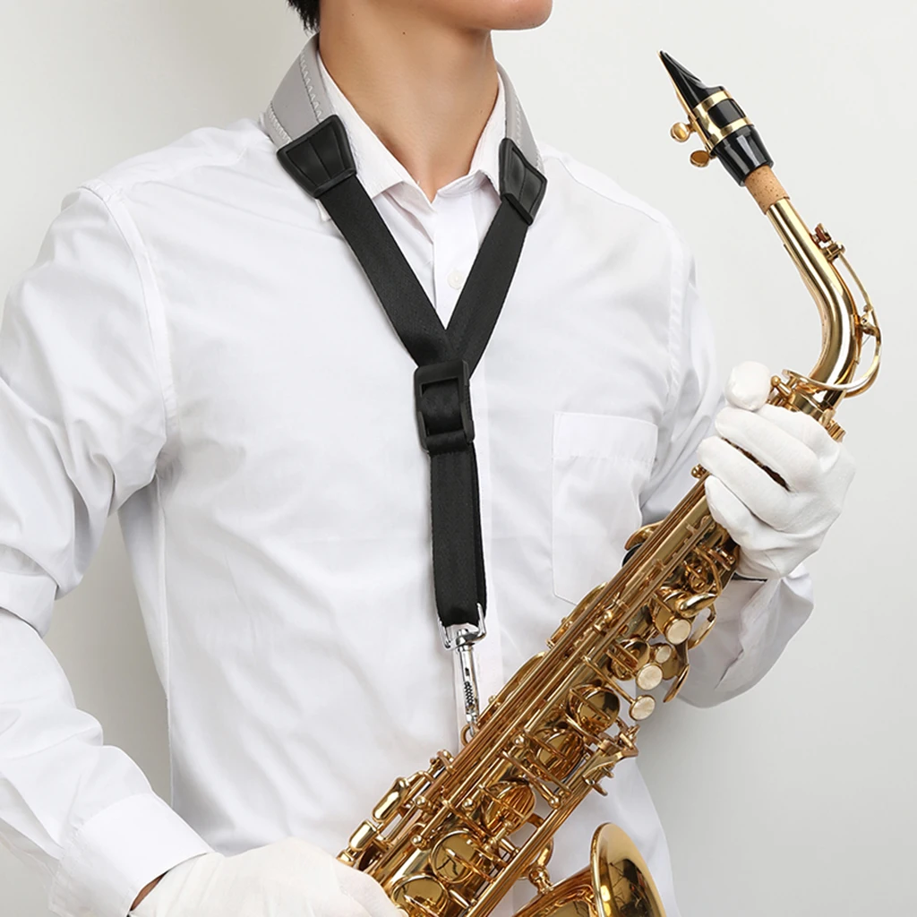Saksofonas Sax Kamšalu Kaklo Dirželis, skirtas Alto Sopranas, Tenoras su Kabliu Užsegimas