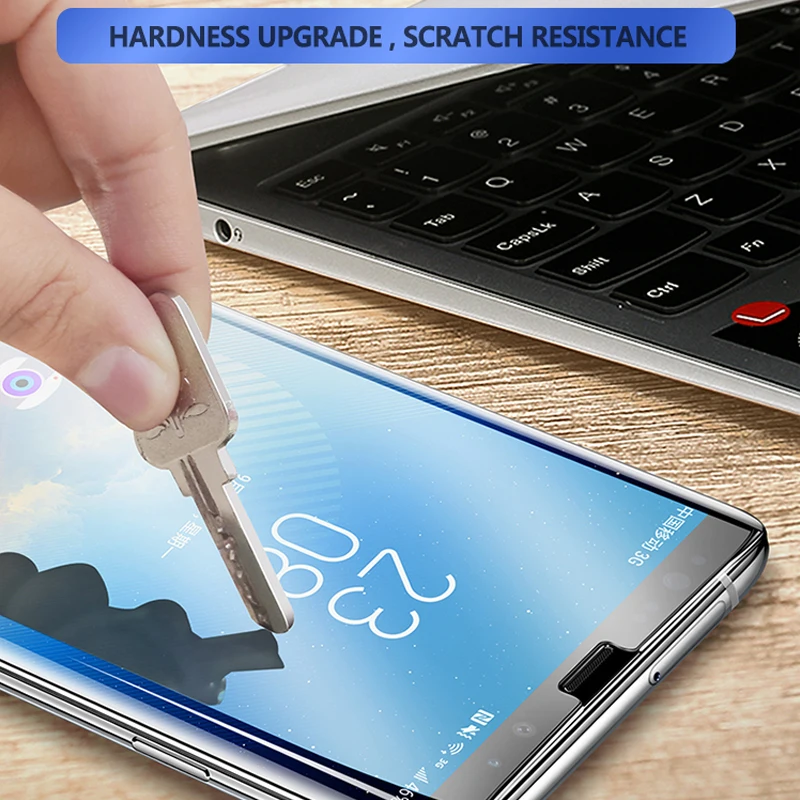 UV Ekranas Lenktas Protektoriaus Plėvelės Samsung Galaxy S8/S9/S10 Plius Note8/Note9 Serijos Mobilųjį Telefoną, Grūdintas Stiklas-Ultra plonas