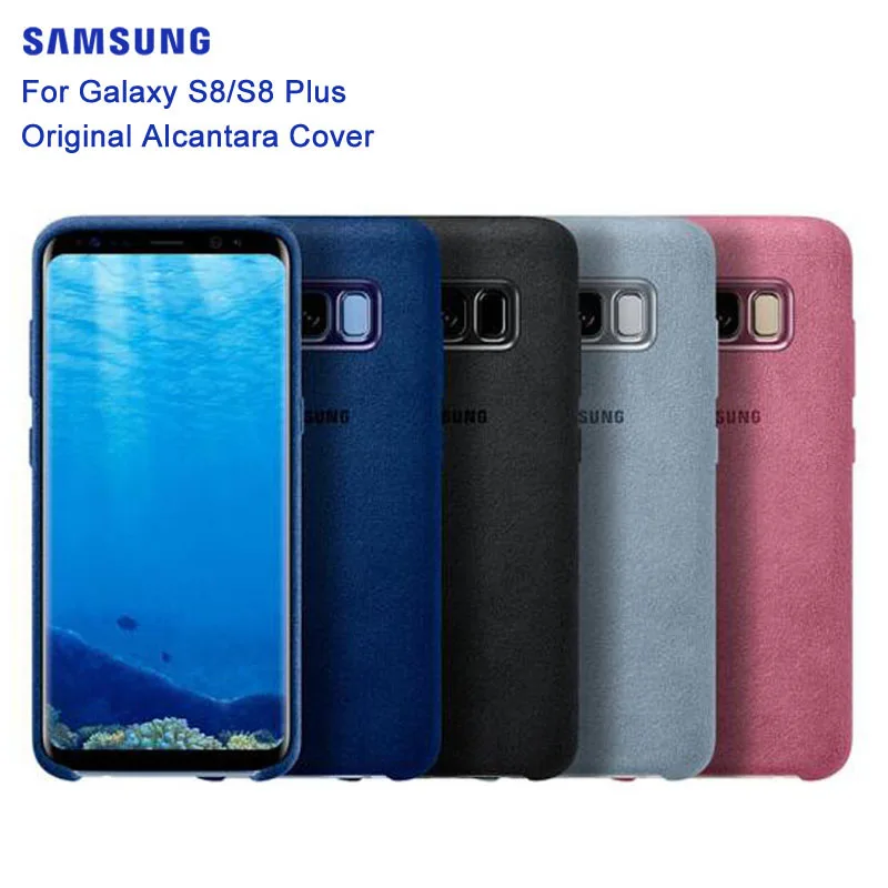 SAMSUNG Originalus Anti-knock Telefono dėklas Samsung Galaxy S8+ S8 Plius S8 + S8PLUS Miego Alcantara Telefono Dangtelį Fundas Coque