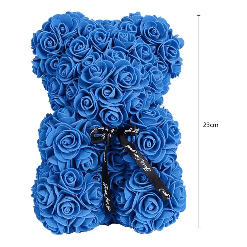 23cm Rose Lokys Žaislas Gimtadienio, Vestuvių Dekoravimas Šaliai Valentino Dienos Dovanas Didelis Meškiukas Gėlių Lašas Laivybos