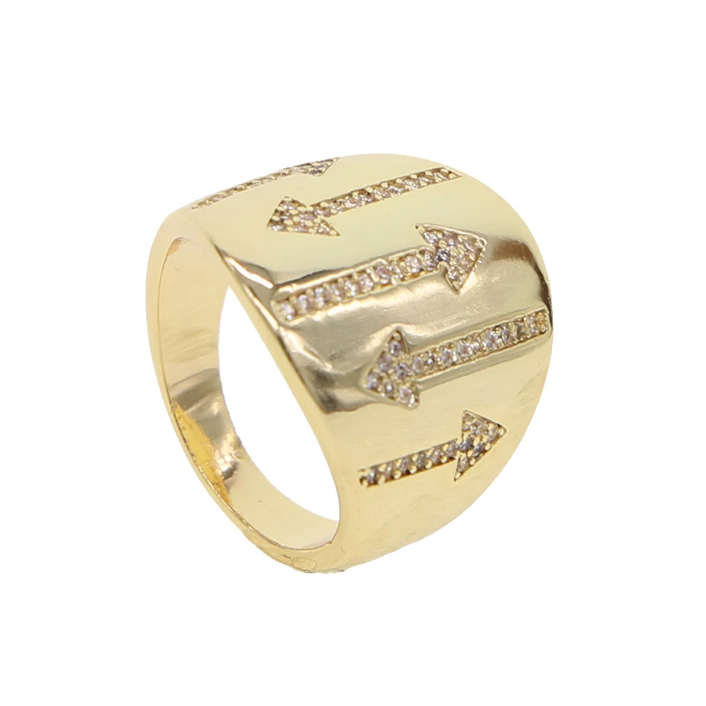 Aukso mados moterų sužadėtuvių žiedai mikro nutiesti cz rodyklių aukštos lenkijos blizga madinga visą pirštą, ponia, dovana, papuošalai, žiedas
