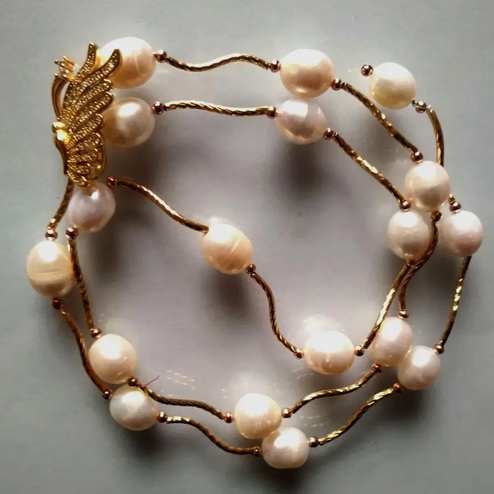 YKNRBPH S925 Sterlingas Sidabro Ilgą Perlų Vėrinį Moterų Rudenį ir Žiemą Megztinis Pearl grandines Fine Jewelry