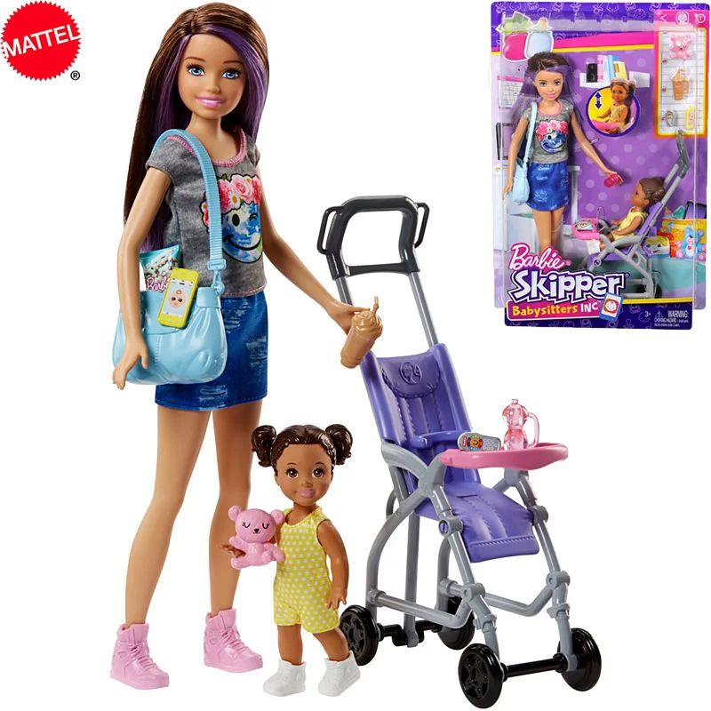 Mattel Barbie Kapitonas Auklės Inc Vežimėlis Aksesuaras Playset Kostiumas Apsimesti Žaisti Princesė Lėlės Vaikams, Žaislai Mergina Dovana