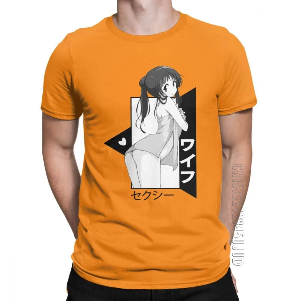 Senpai Pranešimas Mane T-Marškinėliai Vyrams Kawaii Girl Anime Seksualus Suaugusiųjų Japonija Waifu Otaku Medvilnės Vyrų Tees Camisetas T Marškinėliai Topai O Kaklo