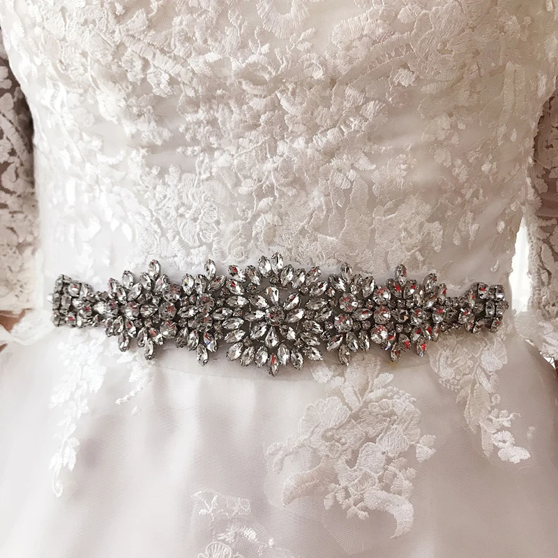 Prabangių Vestuvių Suknelė Diržai Įvairių Spalvų Kristalų Nuotakos Diržo Cirkonio Gėlių Nuotakos Varčios, Vestuvių Dekoravimas
