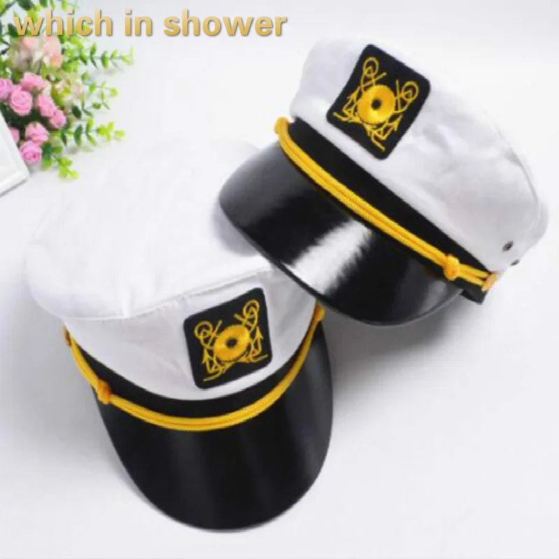 Kuris dušas siuvinėjimo balta karinės skrybėlę reguliuojama medvilnės karinio jūrų laivyno kapitonas bžūp moterims, vyrams sailor snapback cap skrybėlę kaulai