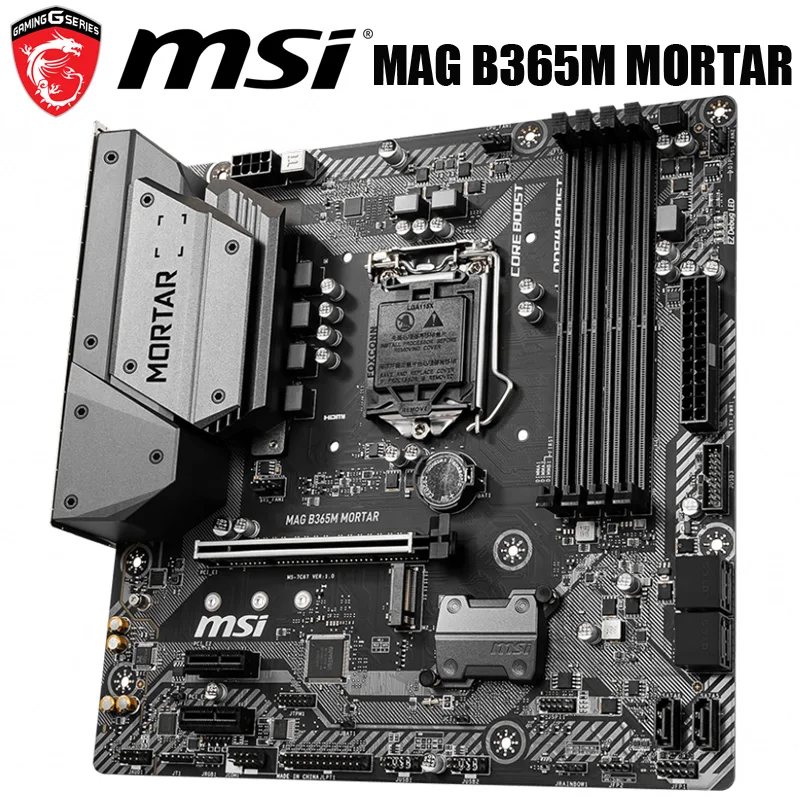 NAUJAS MSI MAG B365M SKIEDINIO Plokštė LGA 1151 DDR4 9 8 Gen Core i7/i5/i3 Darbalaukio B365 Mainboard 1151 64GB HDMI suderinamus