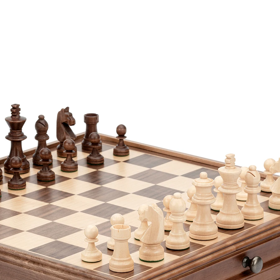 Prabangių Medžio Šachmatų Rinkinį Turnyro Didelis Stalo Žaidimai Derliaus Saugojimo Dėklas Profesinės Viduramžių Dizaino Nardai Ajedrez Dovanos E5