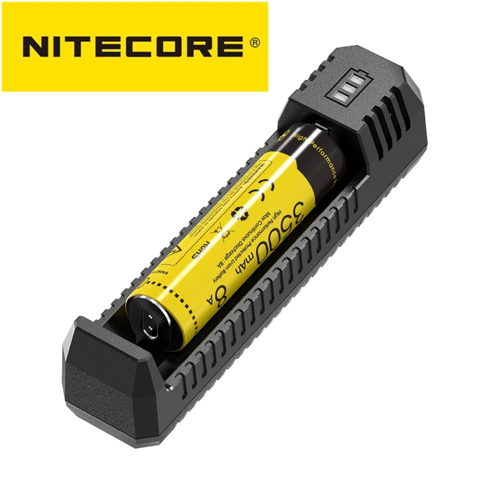 NITECORE UI1 UI2 Baterijos Kroviklis Nešiojamas USB Li-ion Baterija Įkroviklis suderinamas su 26650 20700 21700 18650 16340 14500 baterija