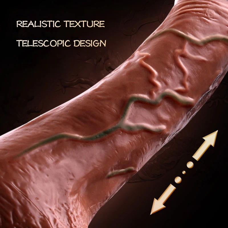 Laidinio Teleskopinis linguoti šildymo dildo TPE Dirbtinės Varpos klitorio, g-taško stimuliatorius suaugusiųjų sekso žaislai moterims, Traukos ginklą dildo