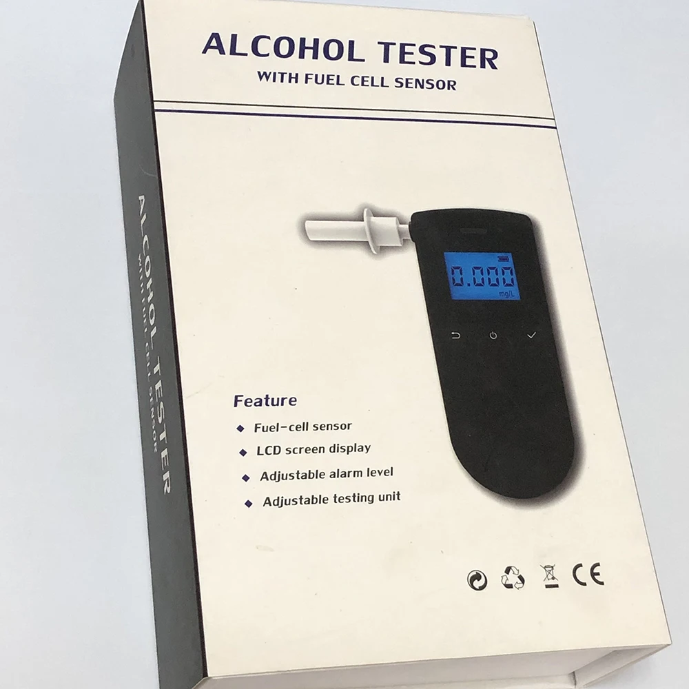 AT8030 Kuro Elementų Alkoholio Testeris Breathalyzer, Nešiojamų Kvėpavimas Alkoholio Testeriai LED Ekranas su 5 Kandikliai Naudojimui Namuose