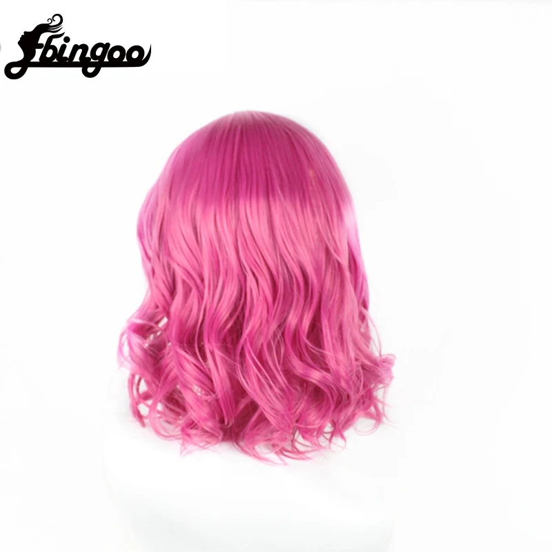 【Ebingoo】Anime Danganronpa V3 Kazuichi Souda Cosplay hairwear Stiliaus trumpas Šokiruojantis Rožinis Perukas+Perukas Bžūp
