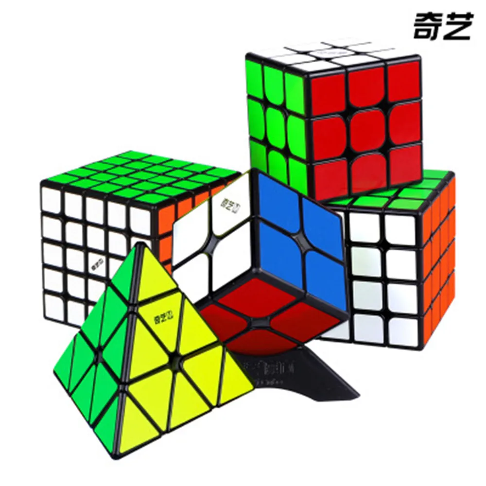 Qiyi MS Serija Cube Magnetinio 2x2 3x3 4x4 5x5 magic cube greitis kubo, piramidės Magnetinė dėlionė Konkurencijos Kubeliai