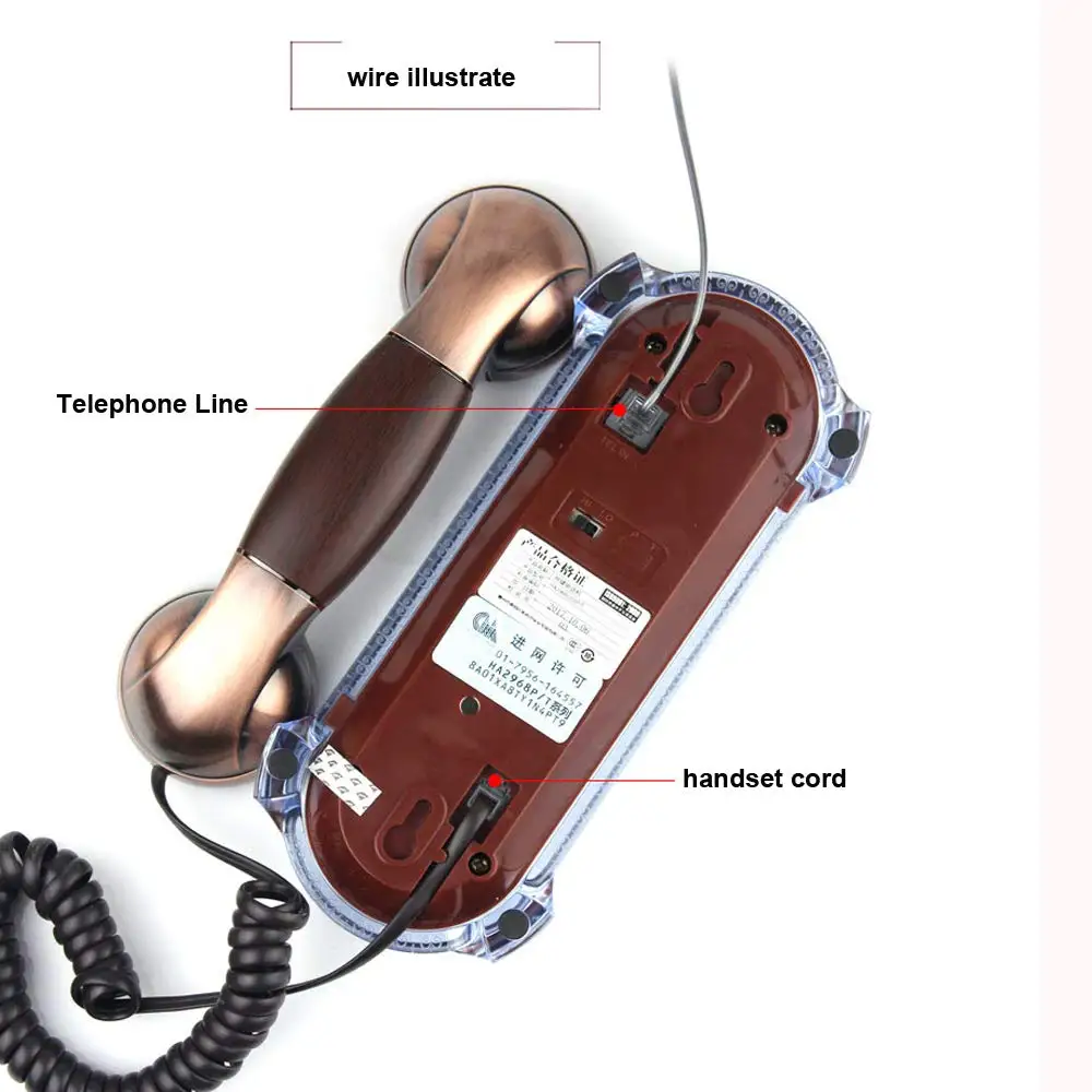 Corded Trimline Telefonai su Apšviesta Klaviatūra Antikvariniai Trimline Fiksuotojo ryšio Telefono Klasikinis Sienos Telefonu Home Office Viešbutis Vonios kambarys