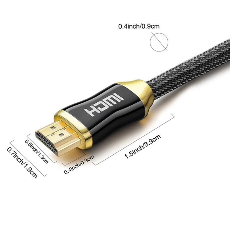 DZLST HDMI Kabelis 4K Ultra HD 60 HZ Vyrų vyrų Aukštos Kokybės Auksu bendras Pintas Kabelis, Skirtas HD TELEVIZIJOS Projektorius Hdmi 2.0 Kabelis