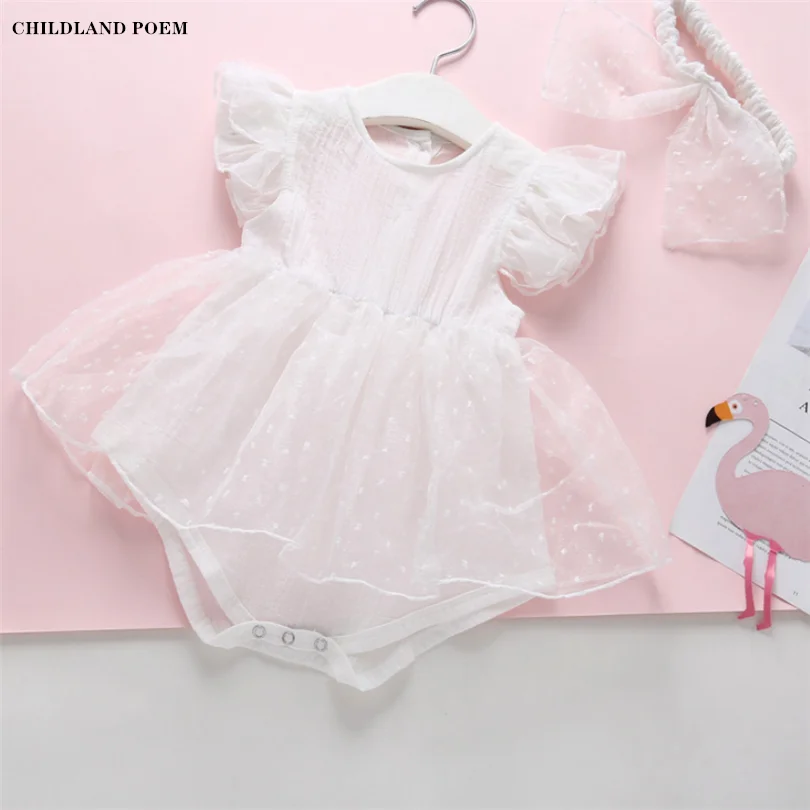 Baby Girl Dress Vasaros Naujagimiui Drabužius Mergaitėms Suknelės Nėriniai 1-ojo Gimtadienio vakarėlio Princesė Kūdikiams, Kūdikių Suknelė Su Lankelis
