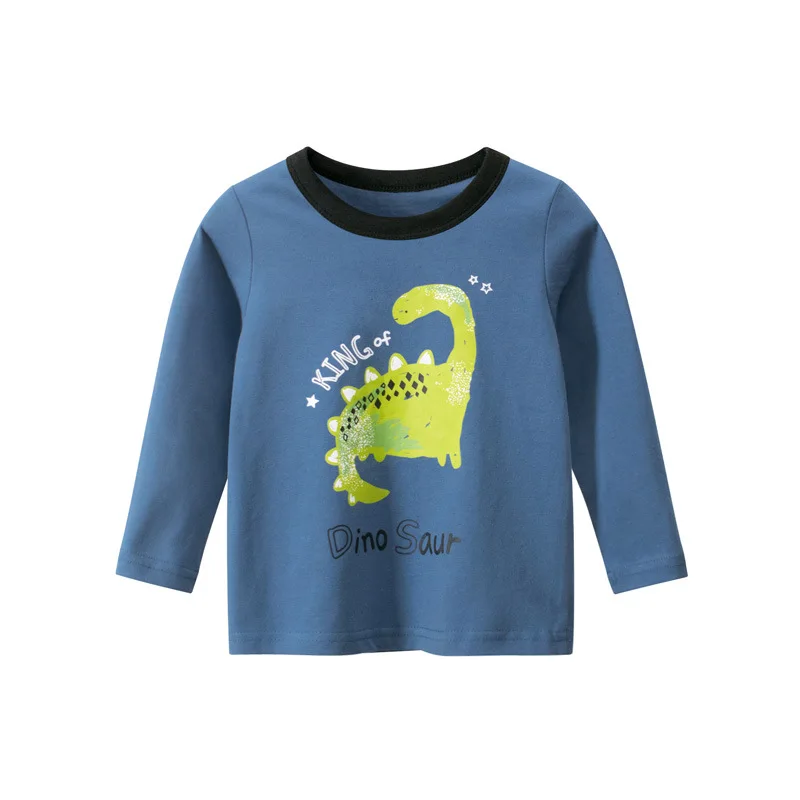 Vaikų Berniukų T Shirt Baby Medvilnės Drabužiai Mergaitėms Bamblys Kūdikių marškinėliai Vaikams, Cartoon Dinozaurų Spausdinti Viršūnes Tee 2-7 Metų Tee Naujos 2020 m.
