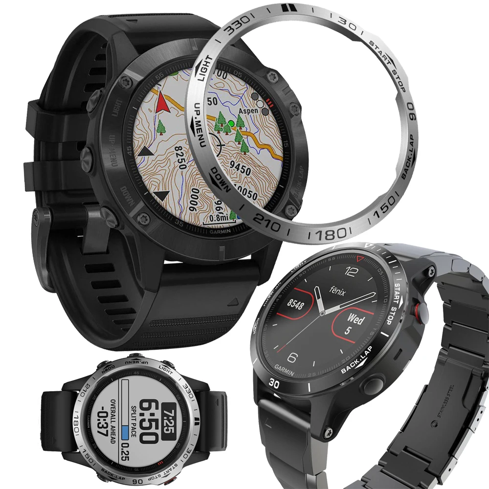 Garmin Fenix5/5 Plus smart watchRing Bezel Stiliaus Rėmas Padengti raštas metalo Žiedas Anti Nulio Apsauga Priedai