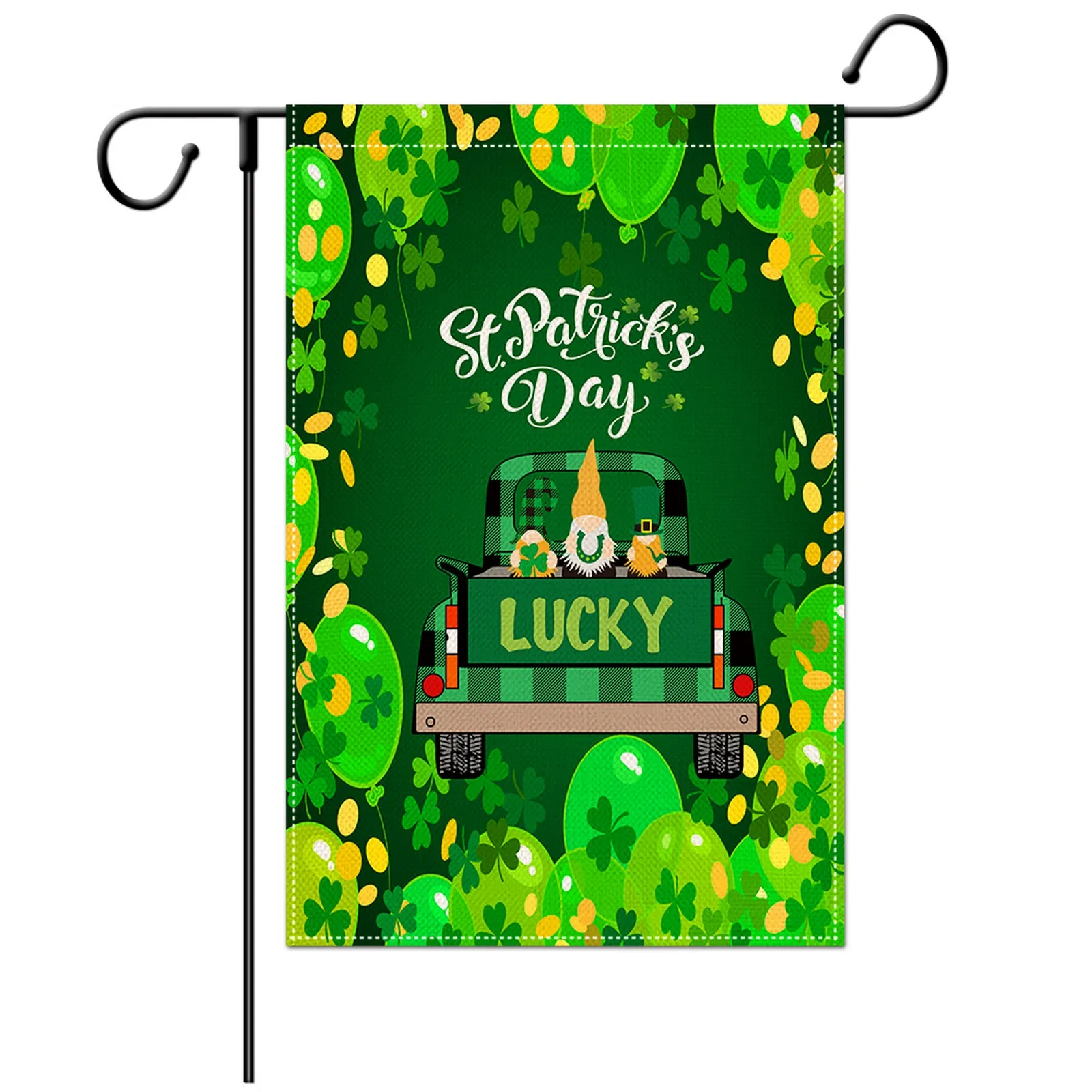 Laimingas St. Patrick ' s Day Sodo Vėliavos Dekoratyvinis Dobilai Keturių lapų Dobilų Žaliosios 30*45CM Dekoro Namo Kieme Reklama(be Stiebo)