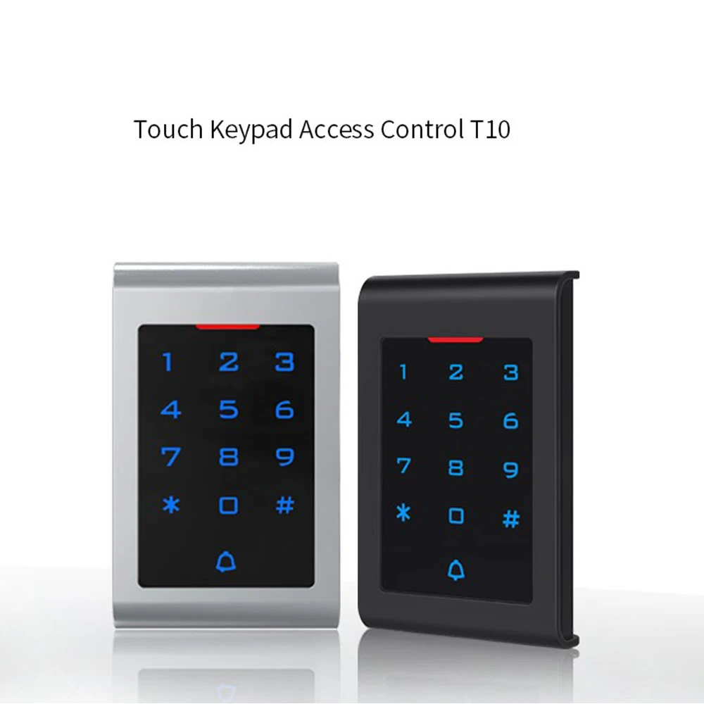 T10 Plastiko atveju Skaitmeniniu apšvietimu touch klaviatūra 125KHZ RDA 13.56 MHZ Kortelių Skaitytuvas WG26 Įvesties ir išvesties Atskiras Prieigos Valdiklis