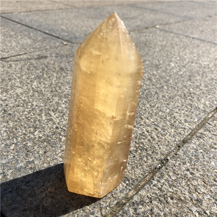 Didelis, oranžinis kalcitas lazdelė taško, islandija crystal tower milžiniško kristalo taškų geltonas kalcitas citrinas rašė apie 400g akmuo kristalas