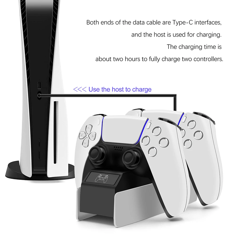 Wireless Gamepad Įkrovimo lizdą Valdytojas Dual Įkroviklis Stotis Elektroninių Mašinų Priedai Sony PS5