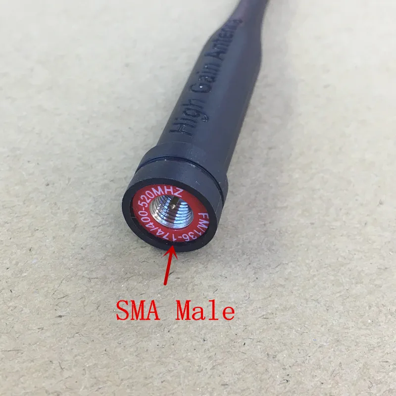 Originalus SMA Male Gumos plakti Dual Band 136-174 400-520mhz antena Wouxun KG-UV9D UV9DPlus UV8D UV6D ir kt walkie talkie