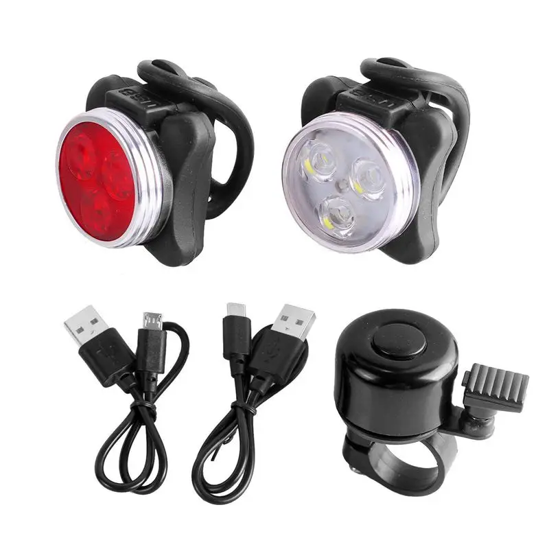 LED Dviračio Žibintai Nustatyti USB Įkrovimo Smart Jutikliai, Vandeniui, Dviračių priekinis žibintas užpakalinis žibintas Žibintuvėlis Šviesos Rinkiniai
