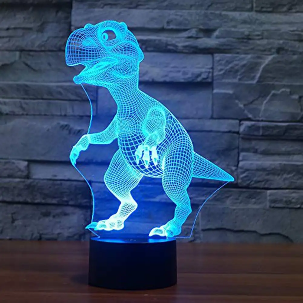 Helovinas 3D Dinozaurai LED Lempos, 7 Spalvų Keitimas Touch Kontrolę, Naktį Šviesos, Vaikams, Dovanų, Namų Papuošalas Apdaila