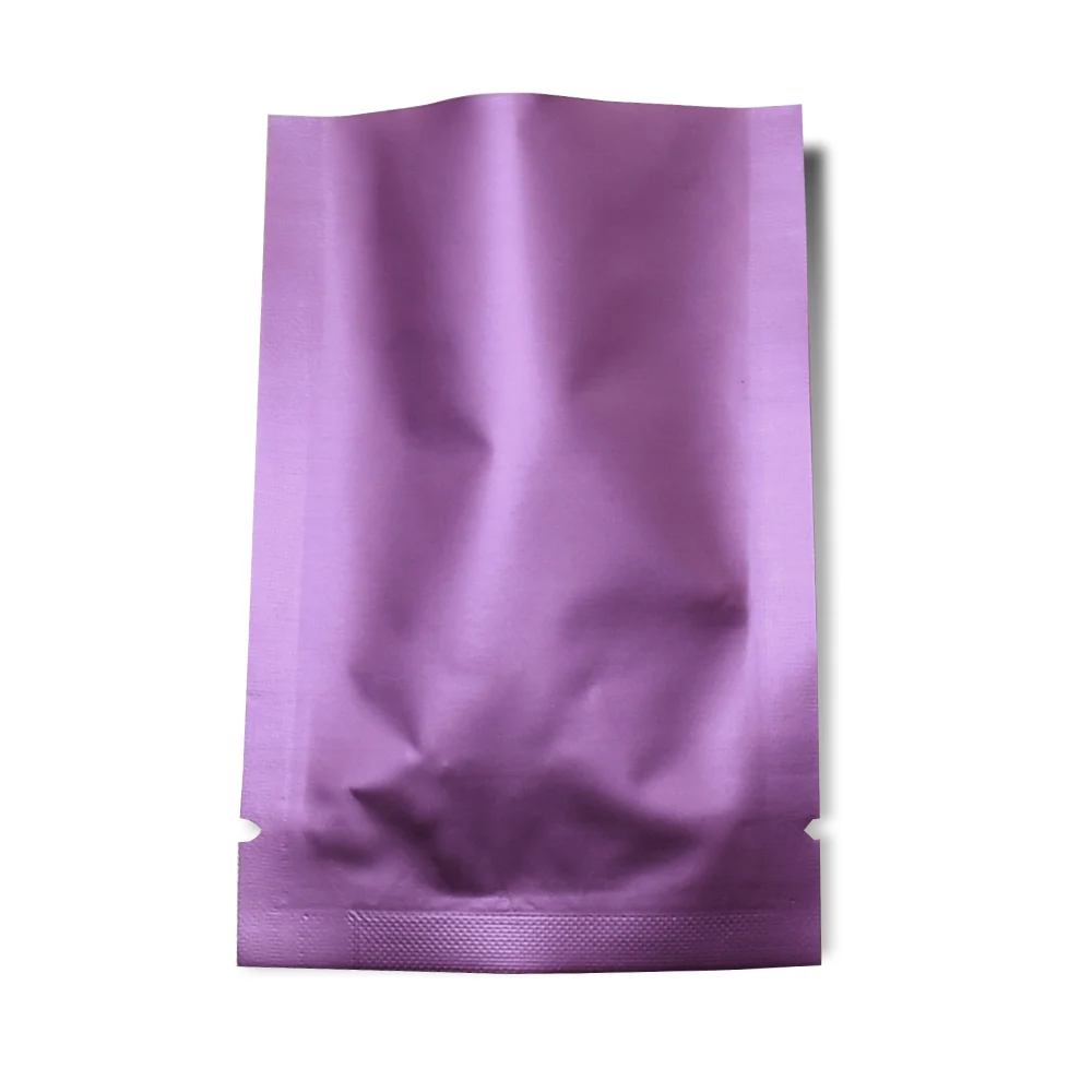 Matinė Šviesiai Violetinė Šilumos Antspaudas Atidarykite Viršų Gryno Aliuminio Pakuotė Maišelis Dulkių Mylar Folija Saugojimo Maišeliai Maisto, Kosmetikos Pakavimo Kaukė