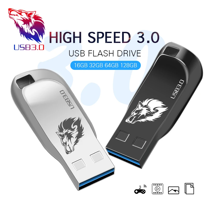 Vandens įrodymas metalo USB3.0 Flash Drive 4gb 8gb 16gb flash disko Pendrive 32gb 64gb atminties kortelė, USB 3.0 Flash USB pen drive