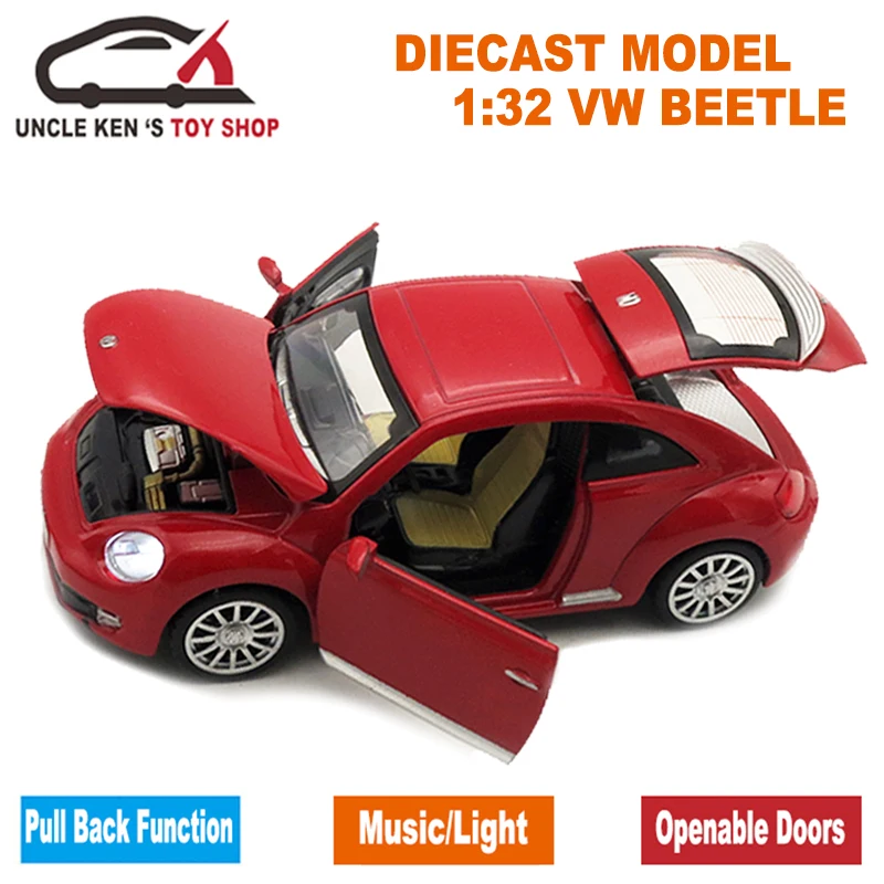 Masto Diecast Modelis Beetle Surinkimo Automobilis, Vaikas Berniukai Metu, Metalo Žaislai Su Openable Durų/Traukti Atgal Funkcija/Muzika/Šviesos