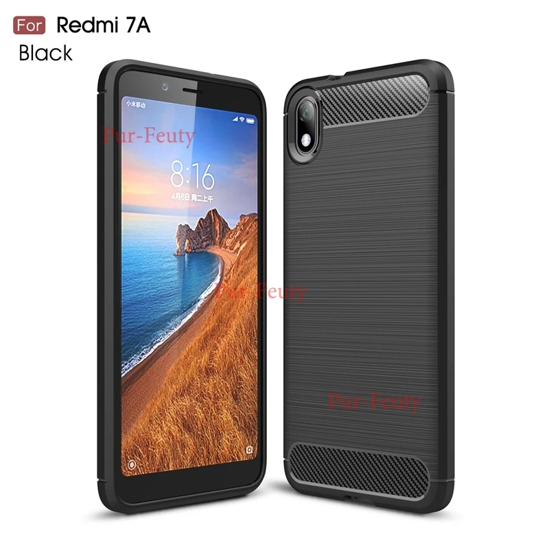 Anti-Slydimo Minkštas Telefoną Atveju Xiaomi Redmi 7A Atveju Redmi 7A Silikono Atveju Guminis Bamperis už Xiomi Redmi 7 A atsparus smūgiams Atveju atgal
