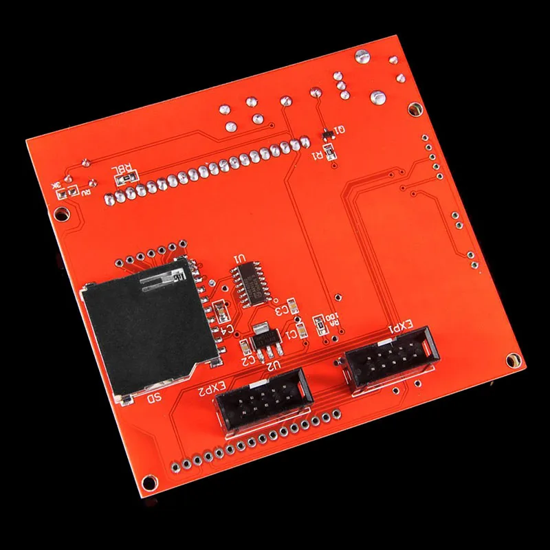 LCD 12864 Grafinis Smart Ekranas Valdiklio modulis su jungties adapteris & kabelis RepRap RAMPOS 1.4 3D Spausdintuvo rinkinys Raudonas