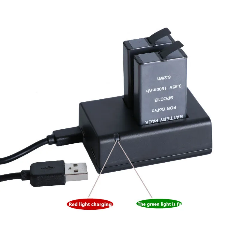 Už GoPro MAX Greito Įkrovimo Baterija USB Dual Įkroviklis, Laikiklis GoPro MAX Veiksmų Fotoaparato Priedai